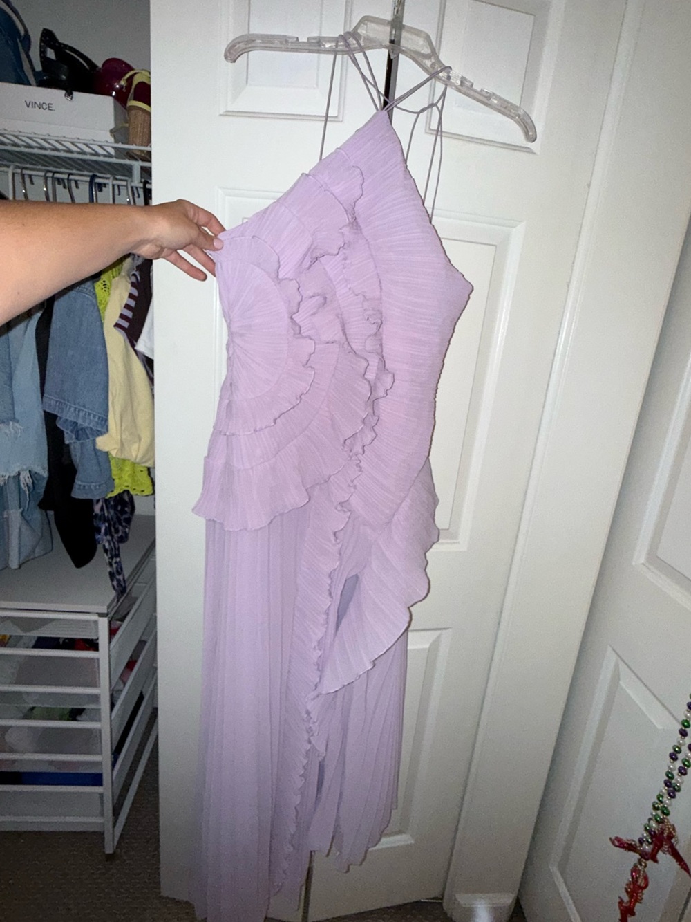 Halter Ruffle Pleated Maxi Dress - Picture 3 of 8